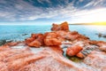 Awesome view of Red Rocks called Ã¢â¬Åis Scoglius ArrubiusÃ¢â¬Â on Cea beach